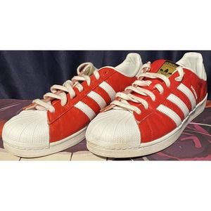Adidas Superstar "Animal" Red Shell Toe Sneakers Men's 13 ART# S75158